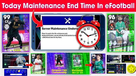 Maintenance End Time Today In Efootball Mobile Pes Server