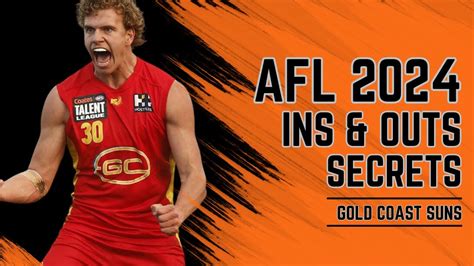 2024 Afl Season Gold Coast Suns Ins And Outs And Player Targets In 2024