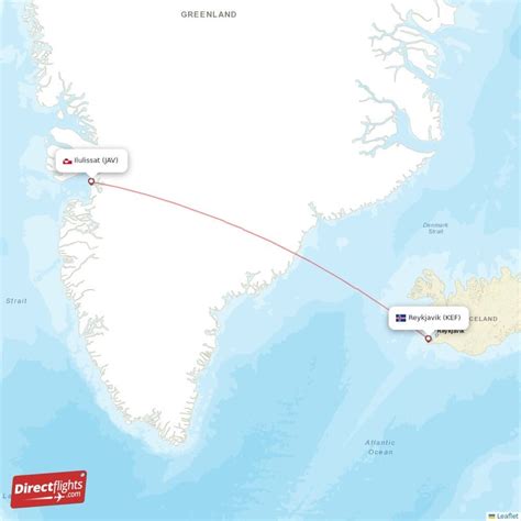 Direct Flights From Ilulissat To Reykjavik JAV To KEF Non Stop