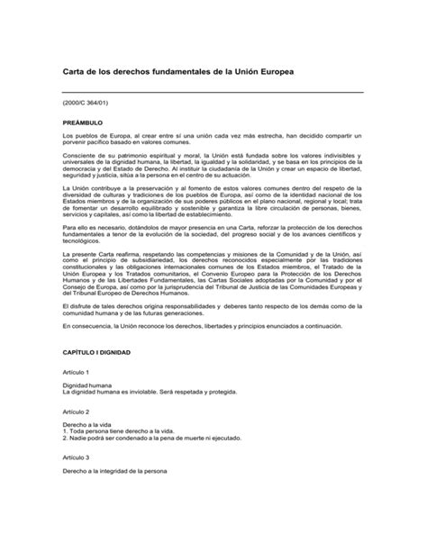 Carta De Los Derechos Fundamentales