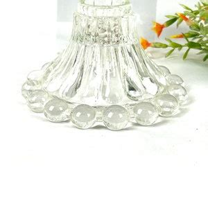 Vintage Candlestick Holder Anchor Hocking Boopie Berwick Clear Glass