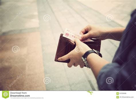 Hands Taking Out Money From Wallet Stock Photo Image Of Copy Gesture