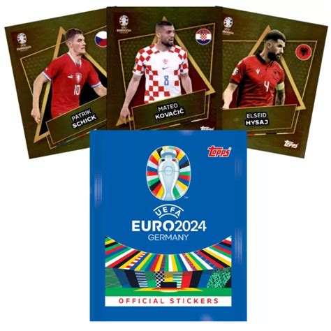 TOPPS UEFA EURO 2024 Germany Collectible Sticker Star Player Gold