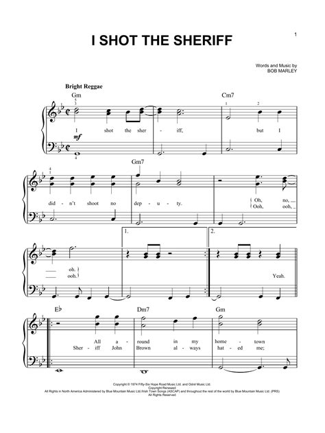 I Shot The Sheriff Sheet Music Direct