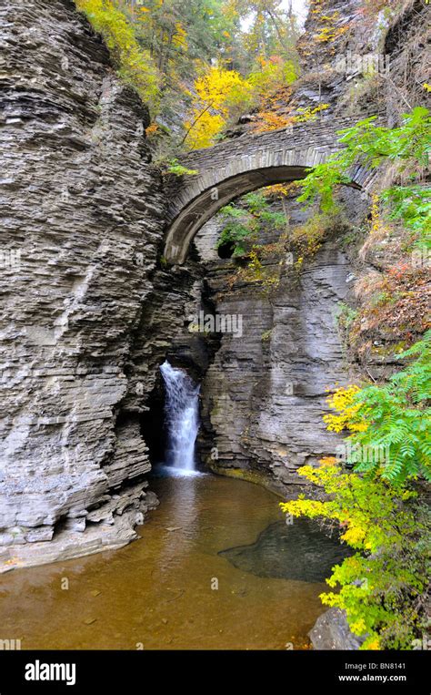 Sentry Bridge At Watkins Glen State Park Finger Lakes Region New York