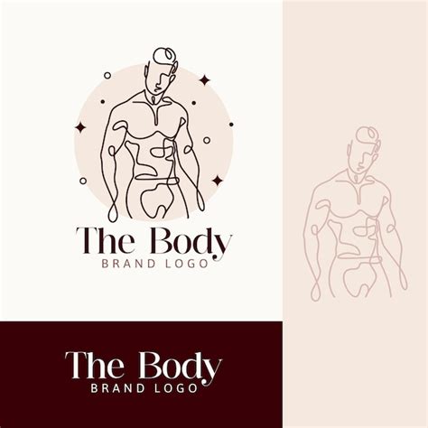 Masculino músculo hombre cuerpo logo moda fitness spa delgado Vector