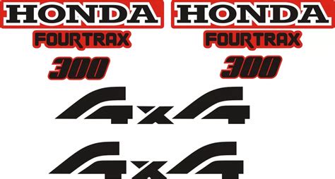 Set Of 1995 Honda Fourtrax Decals Gas Tank Fenders 300 Atc