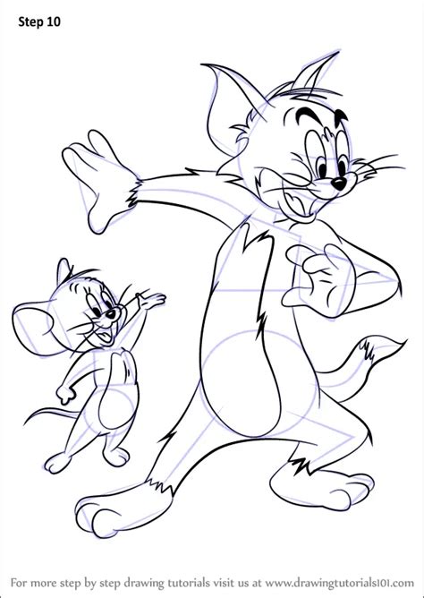 Learn How to Draw Tom and Jerry (Tom and Jerry) Step by Step : Drawing ...