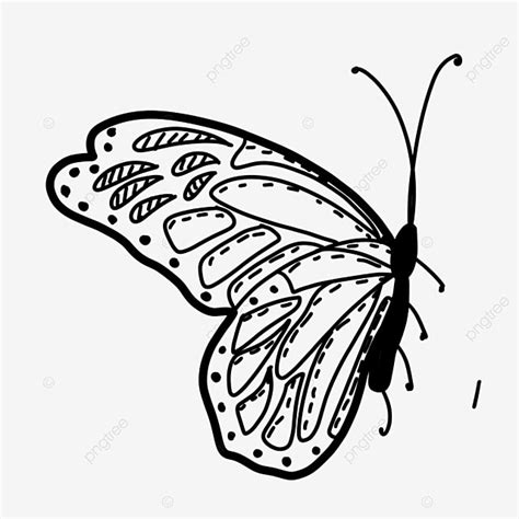 Cute Butterfly Silhouette PNG Images, Cute Black And White Butterfly ...