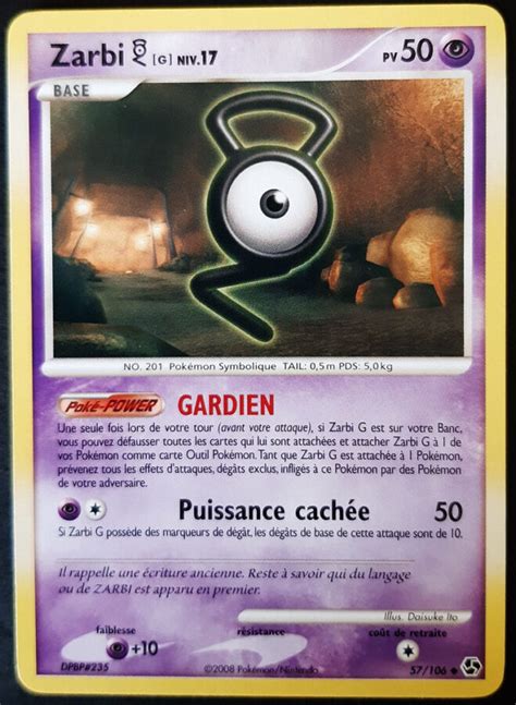 Zarbi G 57 106 Diamant Et Perle Duels Au Sommet Carte Pokemon