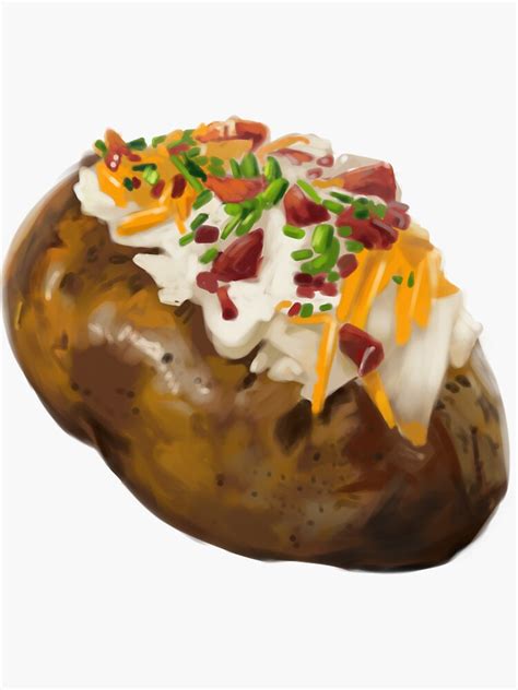 Loaded Baked Potato Sticker For Sale By Choknater Redbubble