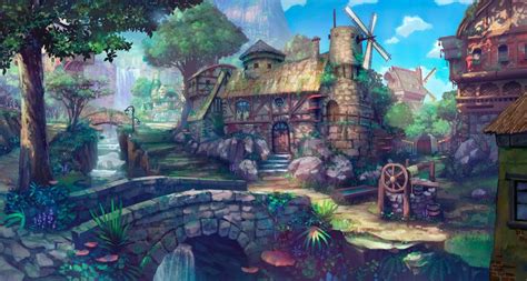 15 Magical Realms Created By Tyler Edlin Fantasy Village Fantasy Art