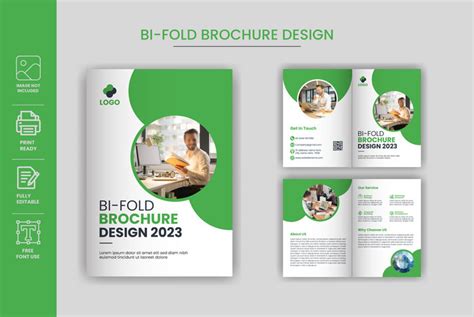 Corporate Business Bi-fold Brochure Template | AI Free Download - Pikbest