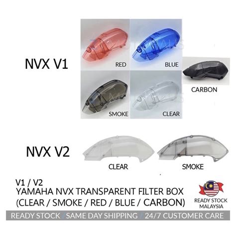 Yamaha NVX NVX155 V1 NVX V2 Transparent Air Filter Box Kotak Filter