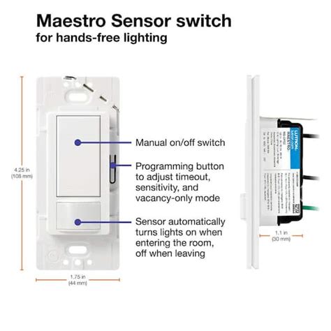 Lutron Maestro White Detection Occupancy Sensor Off