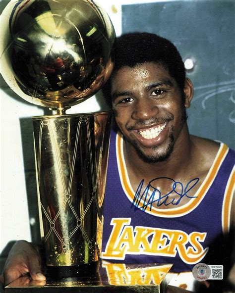 Magic Johnson Signed 8x10 Photo Bas Beckett Los Angeles Lakers Autographed Autographia