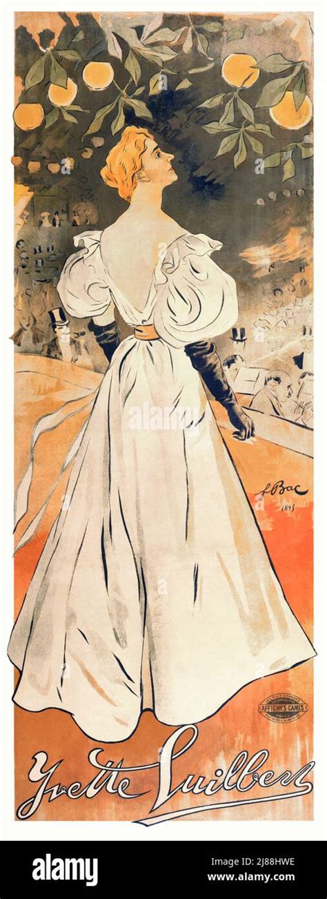 Un Poster Art Nouveau Della Fine Del 19th Secolo Che Mostra Yvette