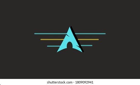 Arch Linux Logo On Dark Matte Stock Illustration 1809092941 | Shutterstock