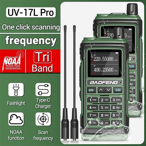 Baofeng UV 17L Pro Tri Band Walkie Talkie Imperme Vel Sem Fio C Pia