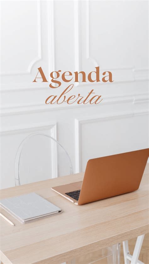 Agenda Aberta Escrit Rio Clean Minimalista Branco Bege Instagram