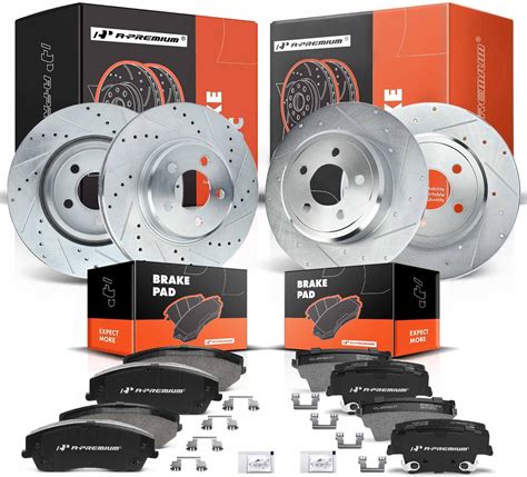 Amazon AutoShack Front And Rear Drilled And Slotted Brake Kit