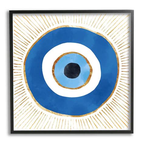 The Stupell Home Decor Collection Evil Eye Symbol Striped Rays Design