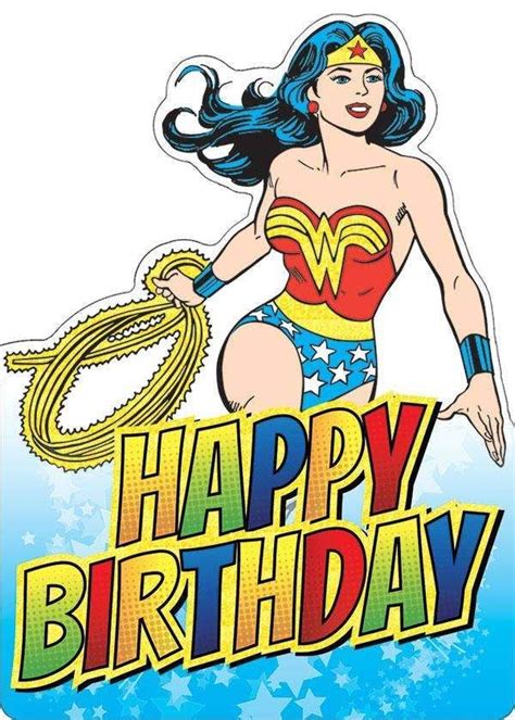 Wonder Woman Foil Card Wonder Woman Birthday Wonder Woman Happy