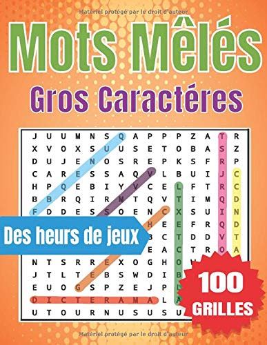 Buy Mots Mêlés Gros Caractéres Des heurs de jeux 100 grilles livre de