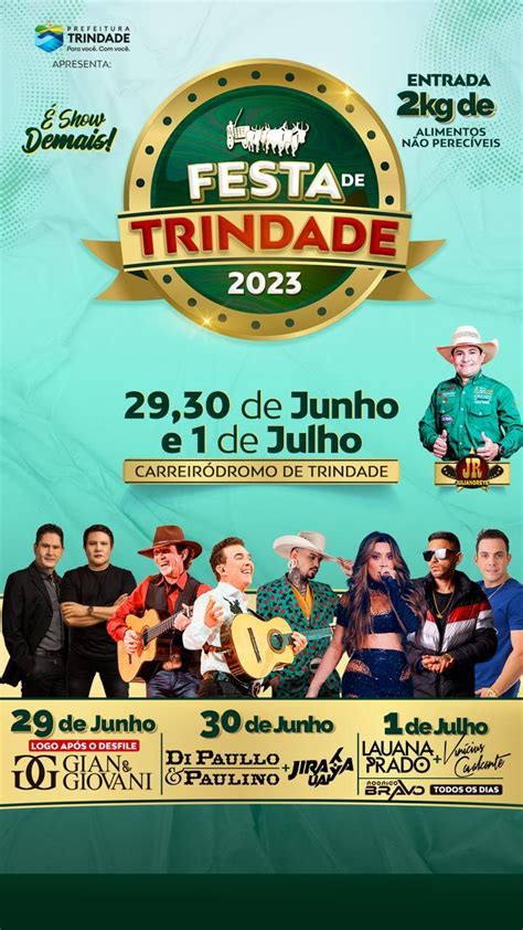 Prefeitura de Trindade destaca programação cultural da Romaria do