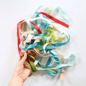 Ribbon Garland Art Bunting Flag Heirloom Decoration, Textile Art Wall ...