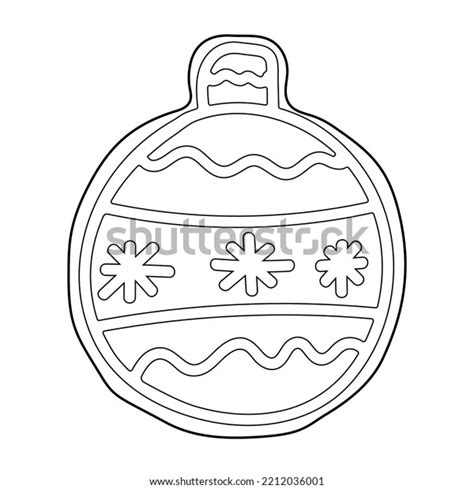 Gingerbread Shape Christmas Ball Christmas Coloring Stock Vector