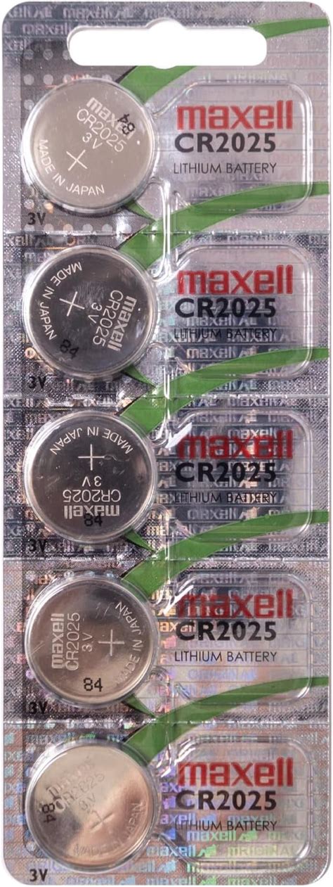 Amazon Maxell CR2025 3 Volt Lithium Coin Cell Batteries 5 Pack