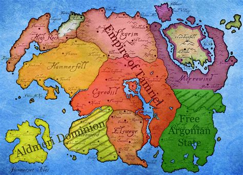 Political Map Of Tamriel During Skyrim