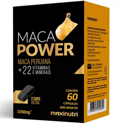 Suplemento en cápsulas Maxinutri Encapsulados Maca Power vitaminas en