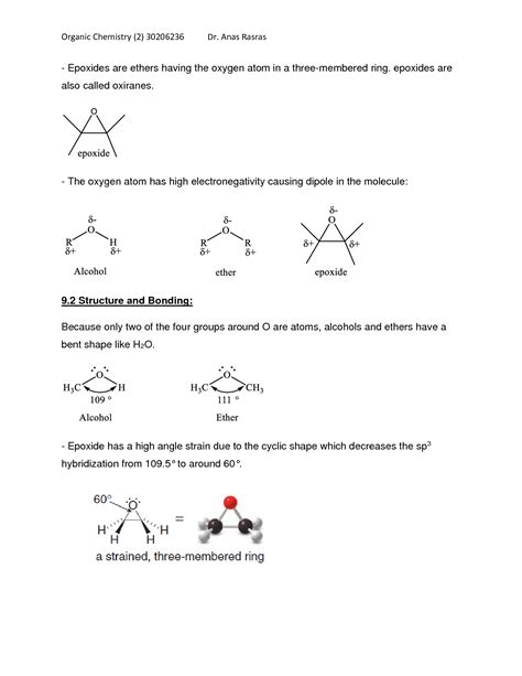 SOLUTION Alcohols Ethers And Epoxides Studypool