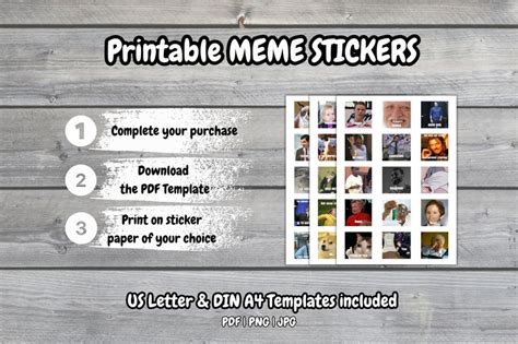 Printable Meme Sticker Pack For Teachers And Students Print At Home