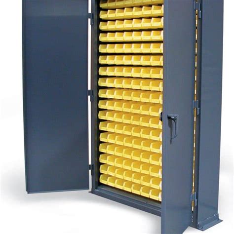 Metal Bin Storage Cabinet with 99 Compartments - Barron Equipment ...