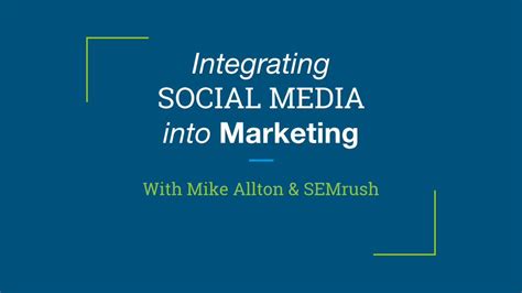 Pdf How To Integrate Social Media In Your Marketing Mix Insights By