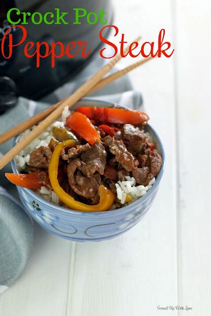 Crock Pot Pepper Steak Served Up With Love