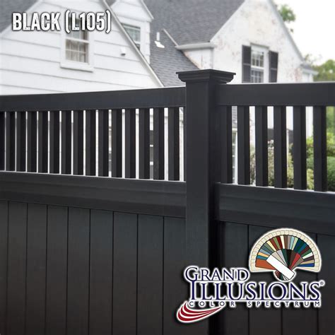 Black PVC Vinyl Fence