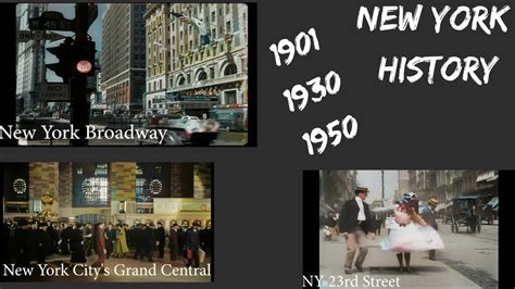 New York Streets 1901 Grand Central Station 1930 NY Broadway 1950