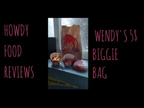 HOWDY FOOD REVIEWS Wendy S 5 BIGGIE BAG YouTube