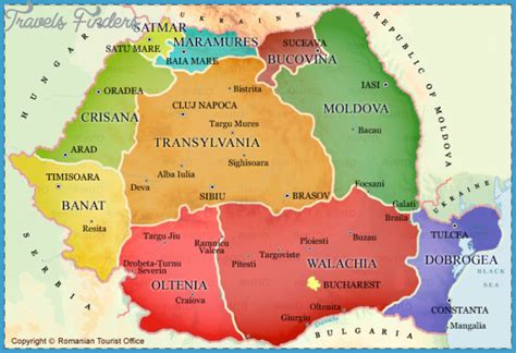 Romania Map Main Cities - TravelsFinders.Com