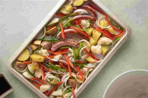 Sheet Pan Sausage And Veggies Recipe Cozymeal