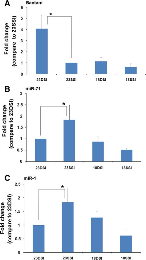 Quantification Of Mirnas Dominantly Expressed In 18dsi 18ssi 23dsi