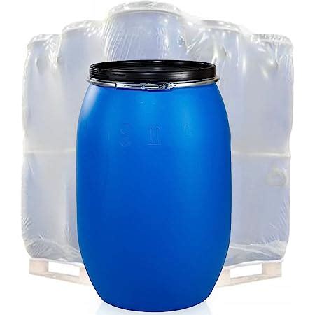 ITP Packaging 220 Litre Plastic Blue Open Top Storage Shipping Barrel