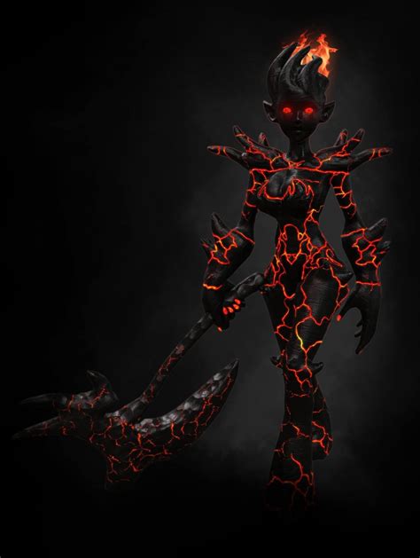 Female Fire Elemental 3d Model By Inalaatzu