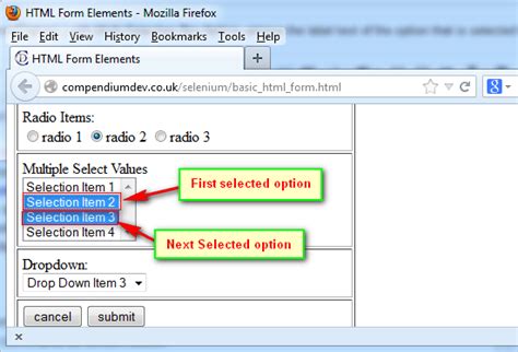 Selenium By Arun Using Getfirstselectedoption With Multi