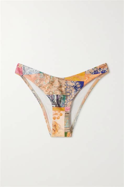 Zimmermann Anneke Bikini höschen Mit Paisley print in Orange Lyst DE