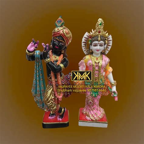 Multicolor Radha Krishna Marble Statue Ft Temple At Rs In Jaipur